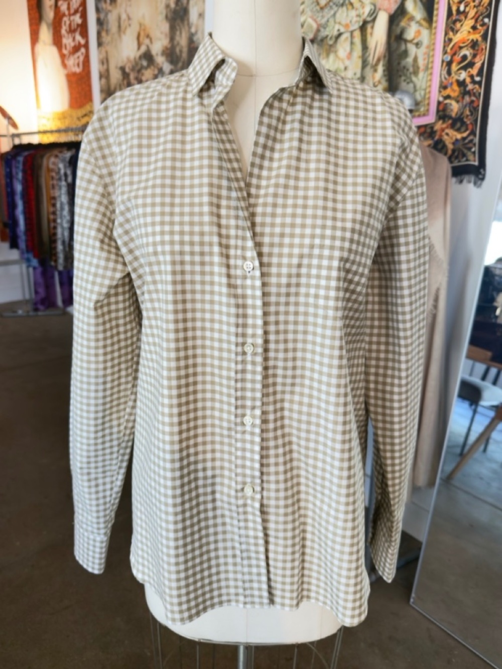 Emanuele Maffeis Art. Nobel Mod. Ilenia Checkered Button Down Shirt